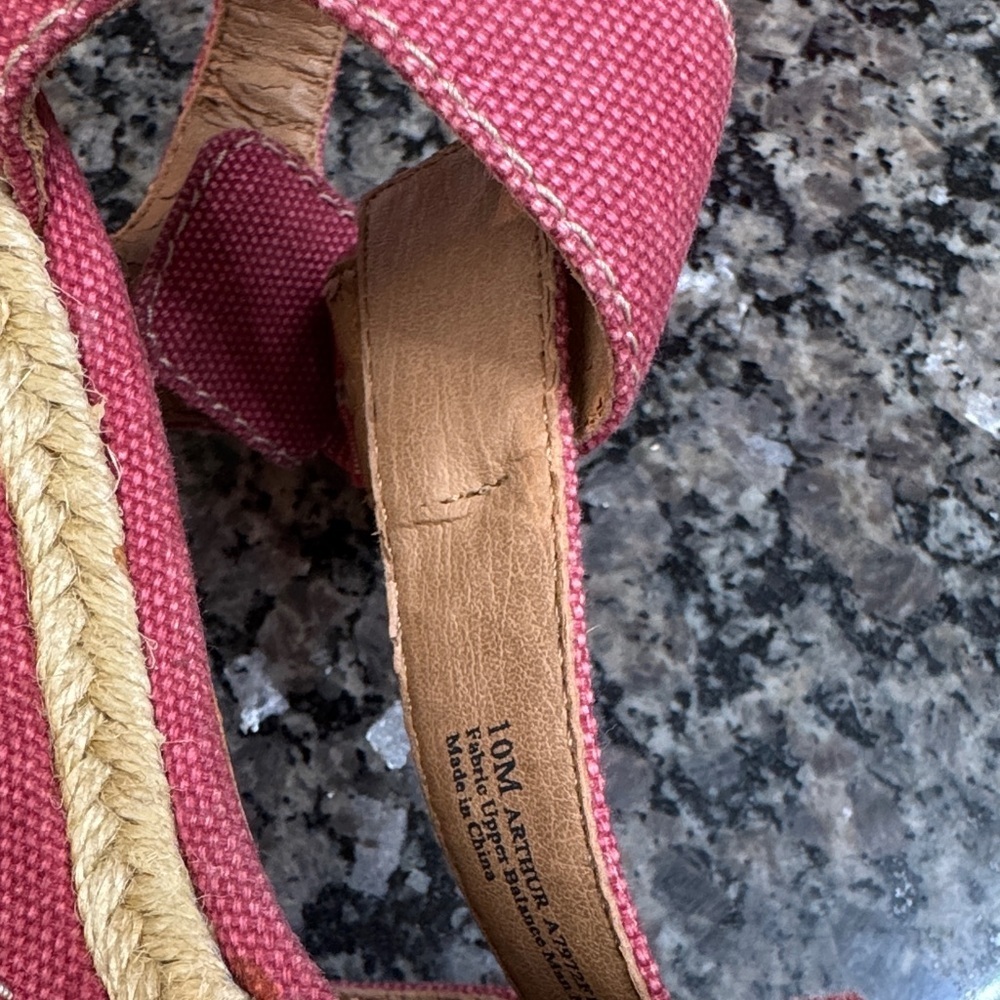 Franco Sarto red espadrilles Wedge Sandals 10 - Picture 12 of 15